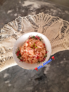 عکسی از دستور سالاد ترب قرمز