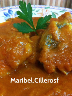 Una foto de Bacalao al Ribeiro con tomate frito casero