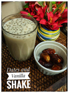 A picture of Dates and Vanilla shake.