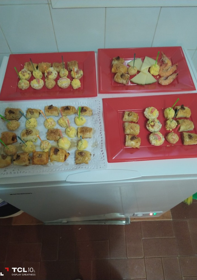 Una foto de Canapés de hojaldres para Navidad