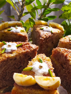 عکسی از دستور کیک موز دو رنگ