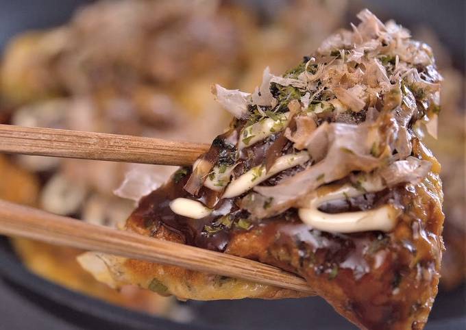 Recipe of Any-night-of-the-week OKONOMIYAKI (Japanese Pizza / Japanese Savory Pancake)