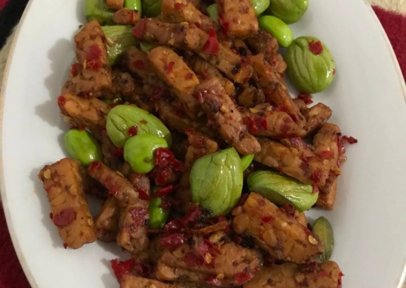 Tumis Pete Tempe Pedas Manis