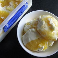 A picture of Super Easy Mango Yoghurt Ice Cream.