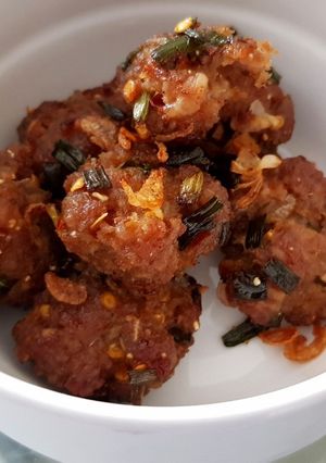 รูปของ ลาบหมูทอด สูตร 1