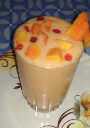 A picture of Papaya-Banana Jam Smoothie.