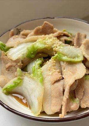 豬五花燴白菜 的食譜成品照片
