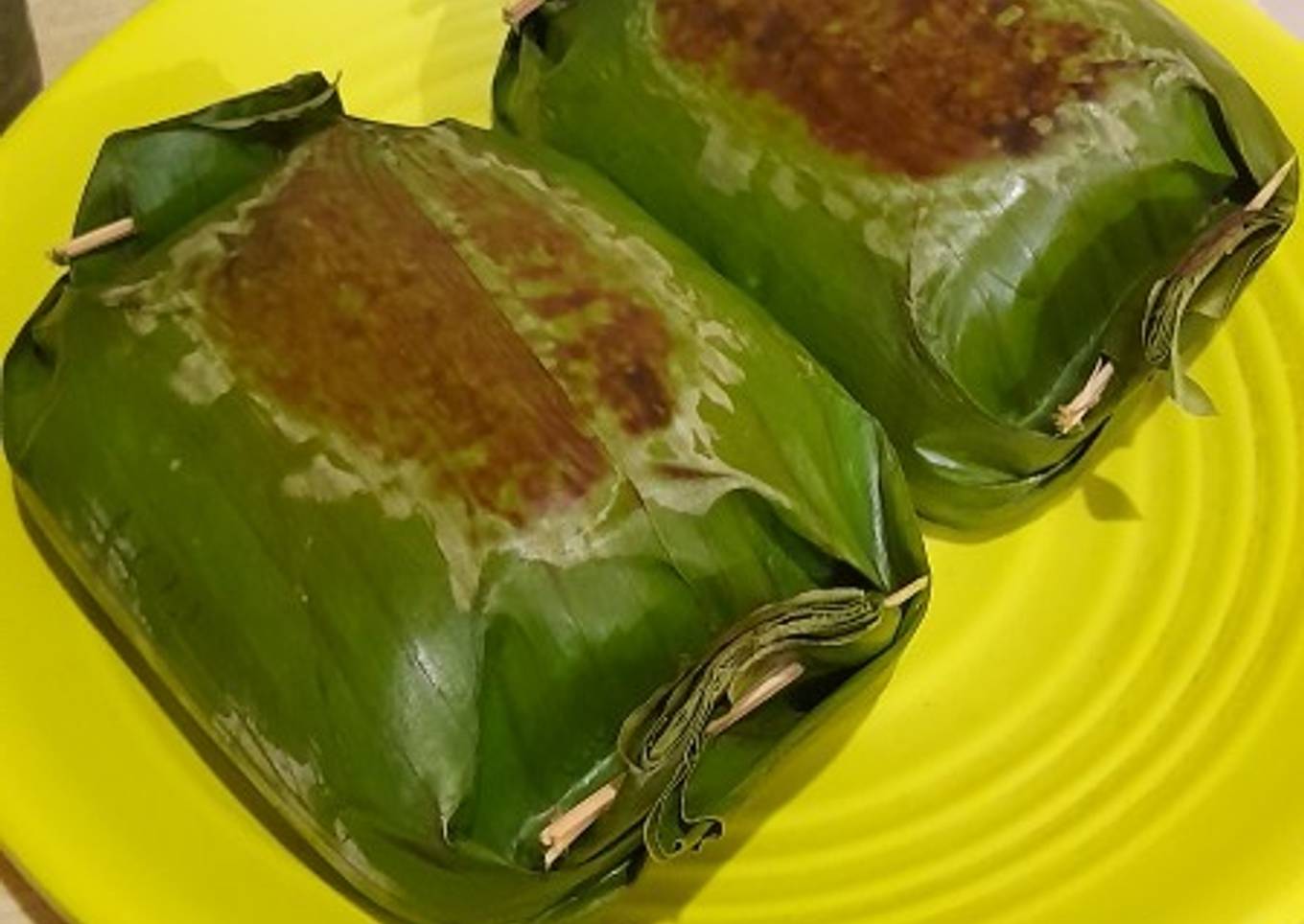 Nasi bakar udang rebon jamur tiram ekonomis (nasi sisa kemarin)