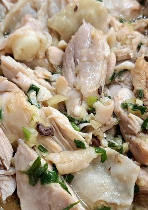 รูปของ ไก่นึ่งขิงและต้นหอม