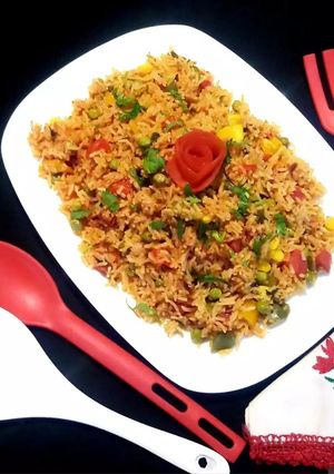 A picture of Mexican Rice.