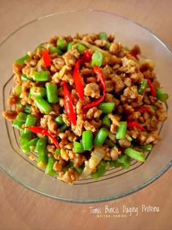 Cara Gampang Menyiapkan Resep Tumis Buncis Daging Nabati (Vegan) yang  Bikin Ketagihan Anti Ribet, Menggugah Selera