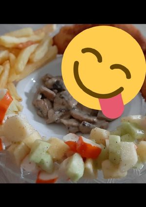 صورة لوصفة سلطة لذيذة بثلاث مكونات فقط 😍😍