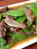 BŒUF Sauté aux Pois Gourmand (haricots mange-tout)