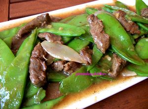 Une photo de BŒUF Sauté aux Pois Gourmand (haricots mange-tout)