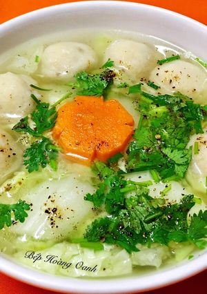 Hình của món Canh Cải Thảo Nấu Cá Viên.
