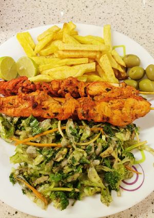 عکسی از دستور کباب فیله مرغ گریل
