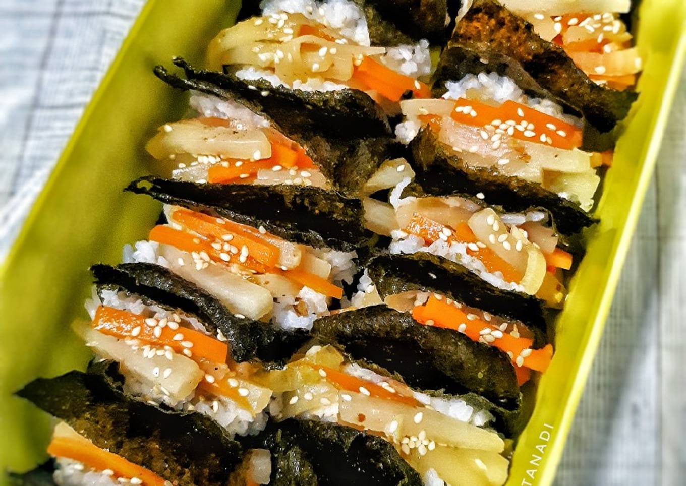 Vegetable kimbap (No roll)