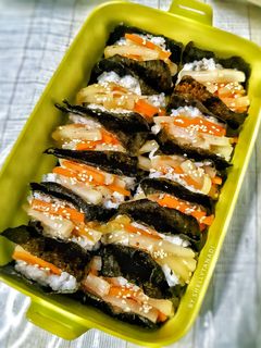 Foto resep Vegetable kimbap (No roll)