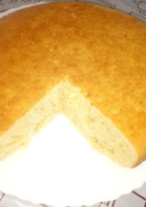 A picture of Lemon cake (charcoal jiko baked).