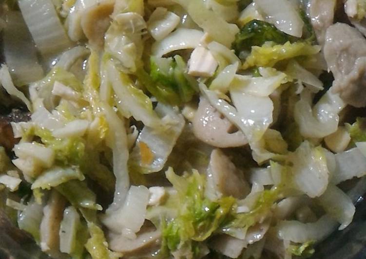 Anti Ribet, Bikin Tumis sawi putih dengan bakso Simpel