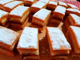 Prăjitură de post(foi cu bulion, crema de griș, dulceața prune)