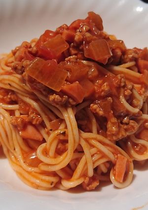 Hình của món Pork & Ham Spaghetti.