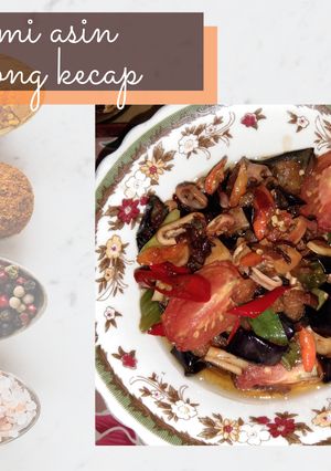 Foto resep 64. Cumi Asin Terong Kecap Pedas