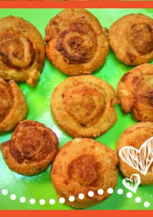 A picture of Pin wheel samosa.