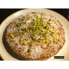 A picture of Traditional Egyptian Basbousa: Semolina & Coconut Cake- Eggless 💁🏻‍♀️.