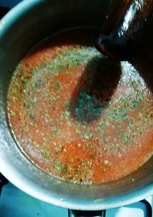 Una foto de Salsa para pizza