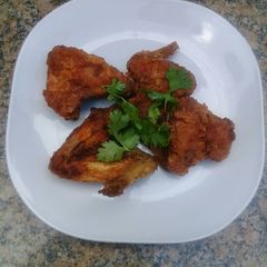 A picture of Homemade hot wings.