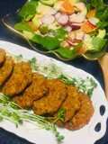 Hamburguesas Saludable con Quinua y Ensalada de Frutas 🍊🥑 vegetales  con Salsa Griega !🥗