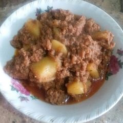A picture of Mutton qeema alo.