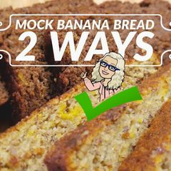 A picture of Mock🍌Banana 🍞 Bread • 2 Ways.