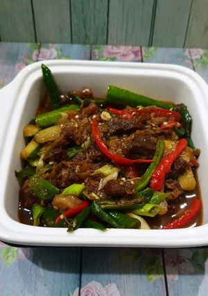 Foto resep Oseng daging cabe ijo