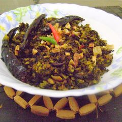 A picture of Grated Bitter Gourd (Karela) Fry.