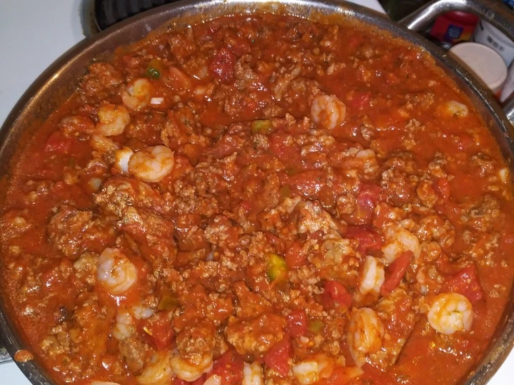 Easy Steps Prepare Recipes Shrimp and italian sausage spaghetti the Delicious So Delicious.