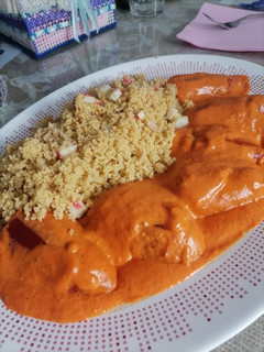 Una foto de Pimientos del piquillo fáciles con cuscús