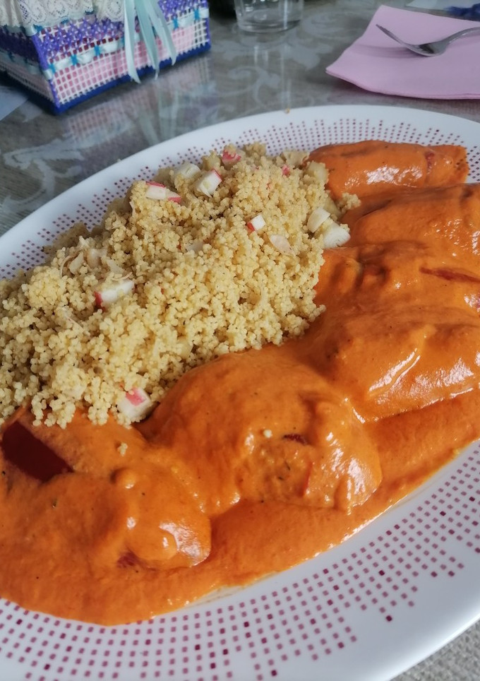 Una foto de Pimientos del piquillo fáciles con cuscús