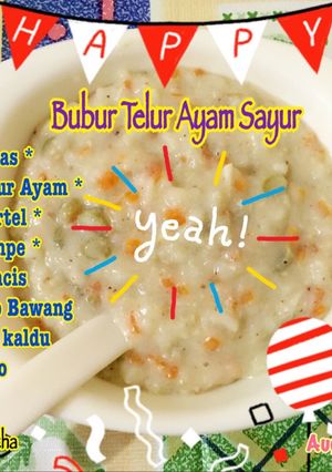 Foto resep Bubur Telur Ayam Sayur (Mpasi 9+)