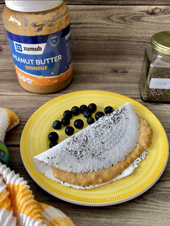 Foto de Tapioca de Banana e Manteiga de Amendoim