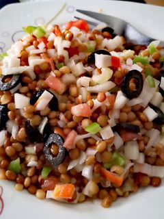 Una foto de Ensalada de lentejas