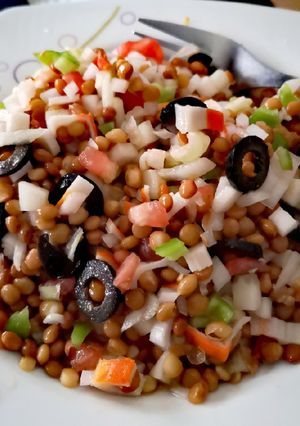 Una foto de Ensalada de lentejas