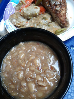 A picture of Dried Baby Lima Bean Soup.