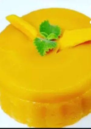 A picture of आम पुडिंग(Mango pudding recipe in hindi).