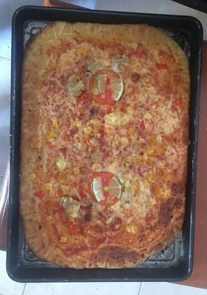 A picture of Beef pizza.