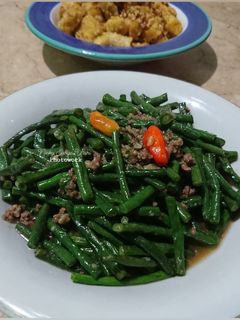 Foto resep Tumis Kacang Panjang & Daging Cincang