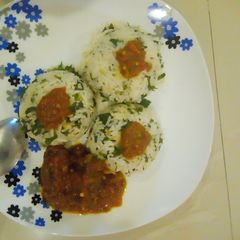 A picture of Spinach rice.