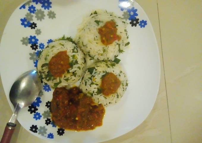 Spinach rice Recipe by Deezees Cakes&more - Cookpad