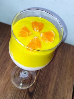 عکسی از دستور محلبی دو رنگ نارنگی 🍊